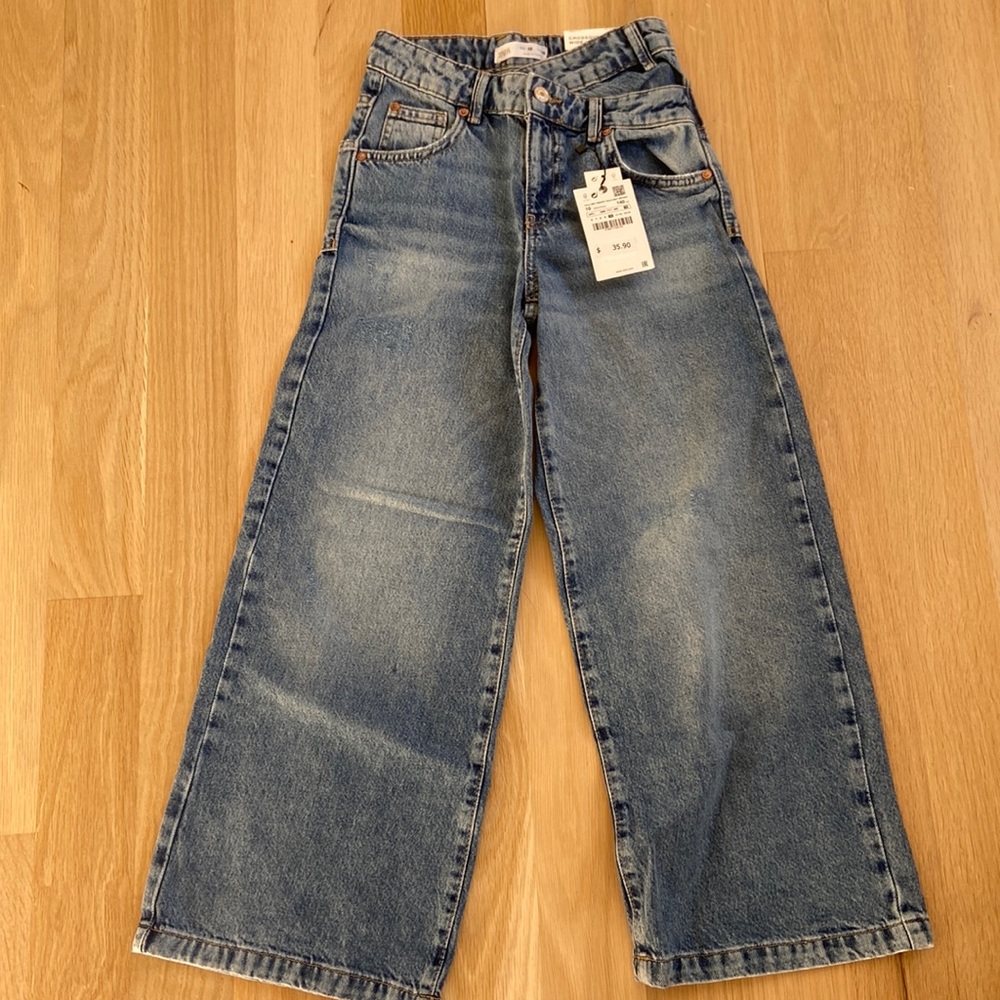 Zara kids, size 10, crossover wide leg Jean